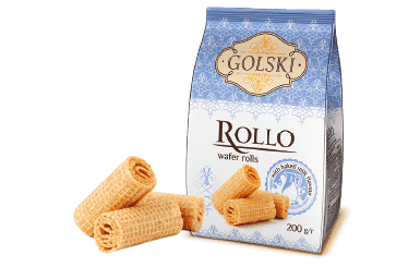 Вафельні рулетики "Ролло" зі смаком пряженого молока GOLSKI, 200 г